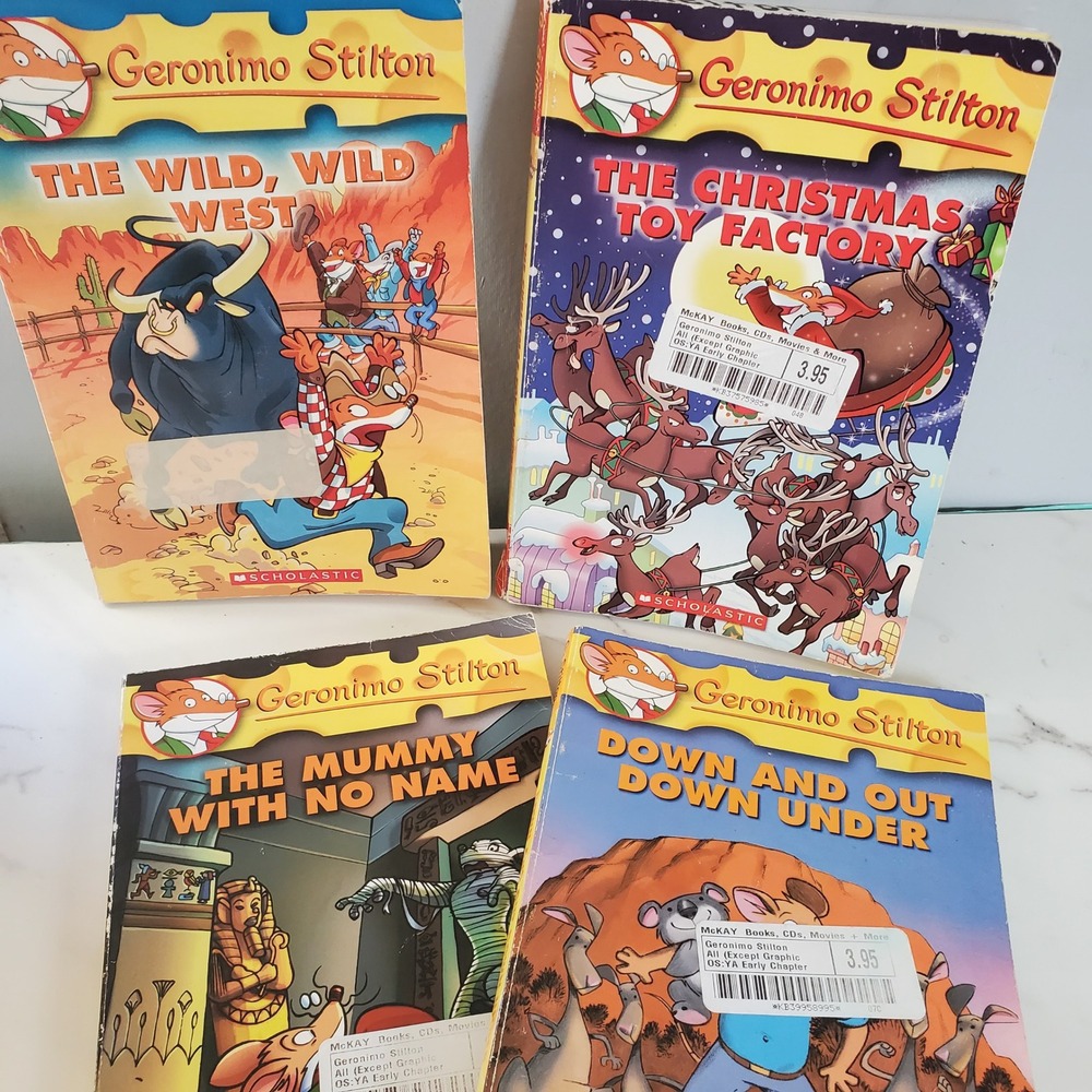 Geronimo Stilton Scholastic Book Lot of 4 Wild West Christmas Mummy Australia